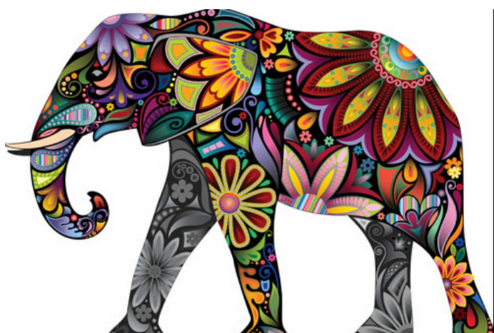 点击大图看下一张：25款用色彩拼出来的动物图腾素材