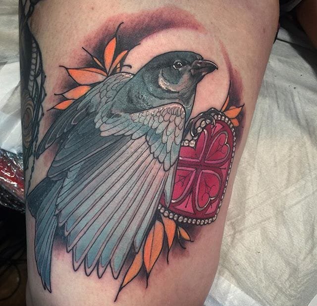 点击大图看下一张:多款极其精美的新传统Neo-Traditional风格动物纹身图案