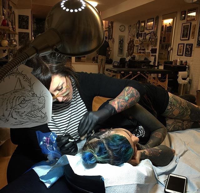 点击大图看下一张：多款极其精美的新传统Neo-Traditional风格动物纹身图案