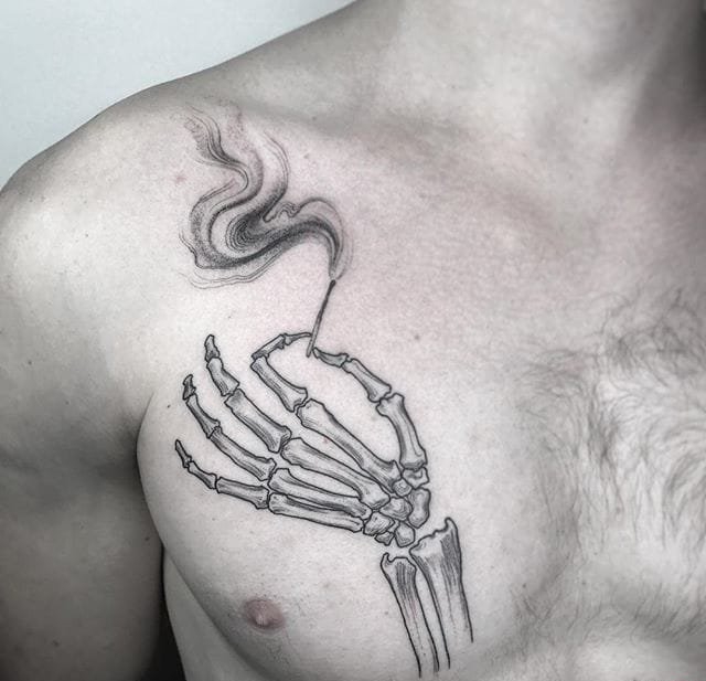 点击大图看下一张：多款关于手部手指主题纹身图案欣赏来自埃夫里