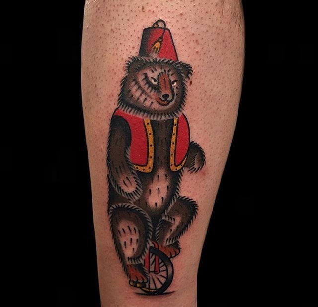 点击大图看下一张：有趣的动物图案纹身来自亚历克斯