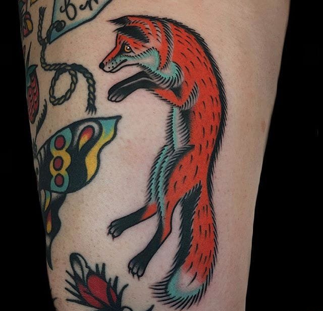 点击大图看下一张：有趣的动物图案纹身来自亚历克斯