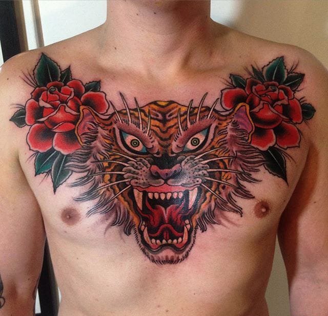 点击大图看下一张：多款霸气的大面积纹身图案杰出作品来自马吕斯