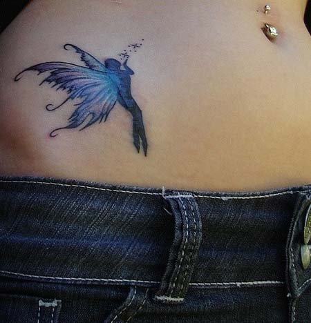 点击大图看下一张:女孩子们性感腹部上漂亮的纹身图案