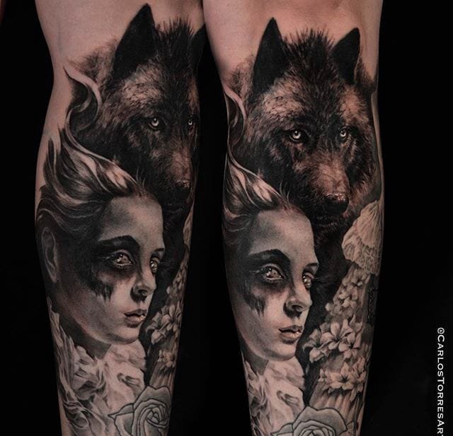 点击大图看下一张：霸气花臂纹身男性满臂纹身图案大全来自纹身师卡洛斯