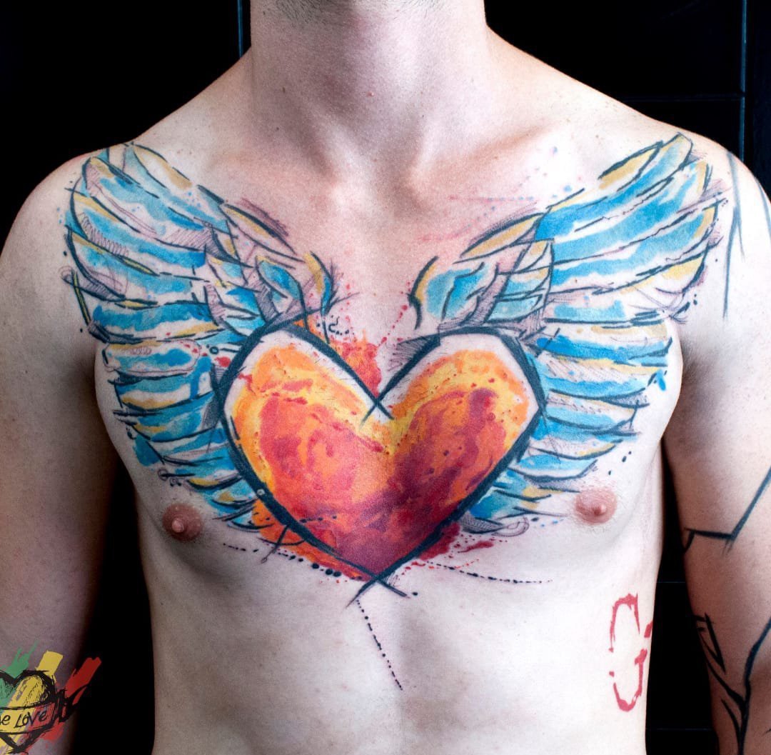 点击大图看下一张：15款精美的素描绘画风格纹身图案