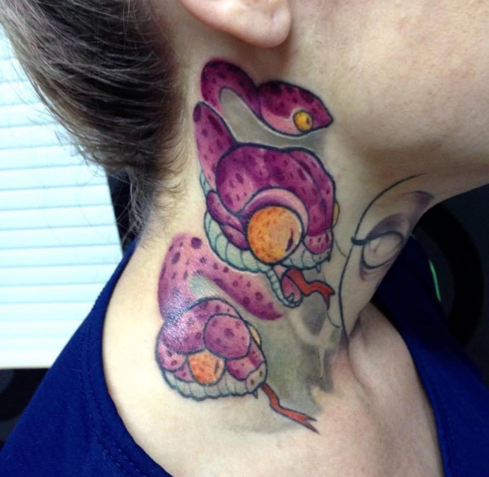 点击大图看下一张：搞笑卡通纹身动物图案纹身