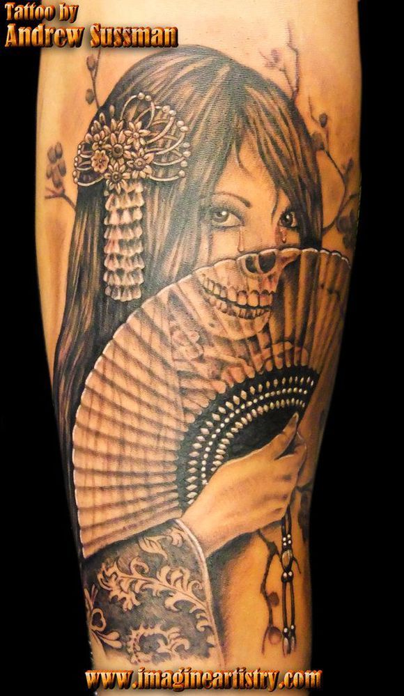 点击大图看下一张:二十多款艺妓彩绘纹身图案