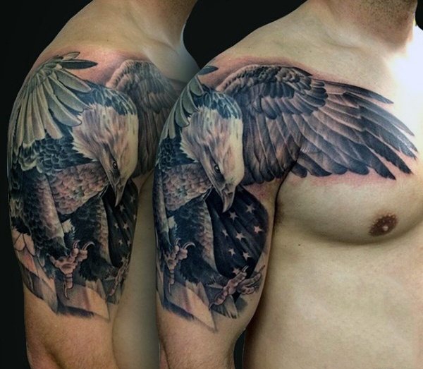 点击大图看下一张:10款男性帅气半甲纹身图案