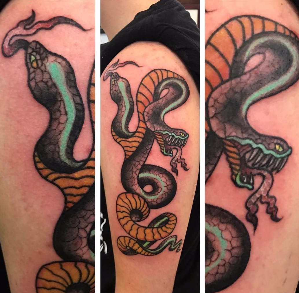 点击大图看下一张:多款漂亮的新传统风格Neo-Traditional纹身图案欣赏