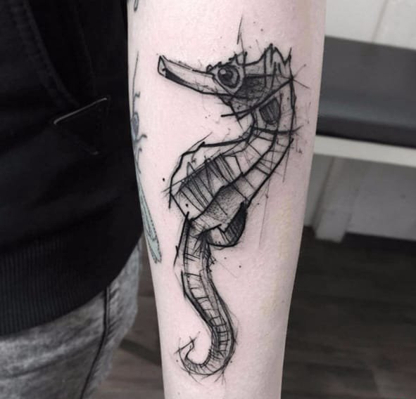 点击大图看下一张:15款黑色的简易纹身素描纹身图案