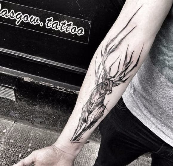 点击大图看下一张:15款黑色的简易纹身素描纹身图案