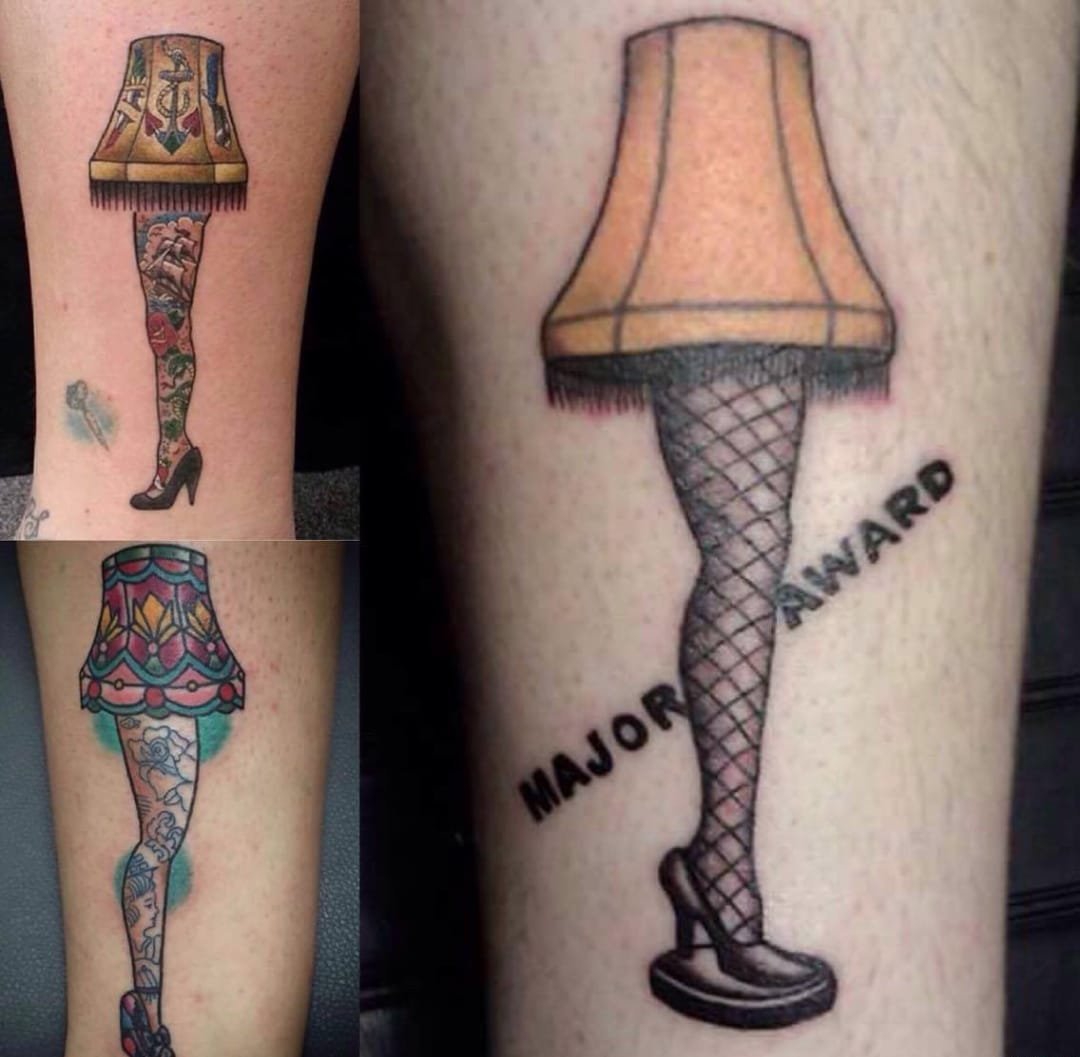 点击大图看下一张：性感的黑色丝袜花腿灯纹身装饰画纹身图案