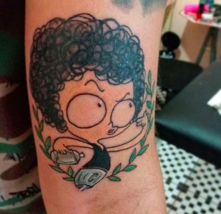 点击大图看下一张:16款彩色新星动漫人物的纹身卡通纹身小图案