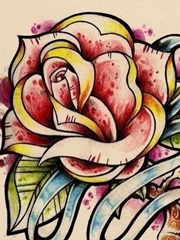 时尚school玫瑰花纹身图分享