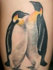 5款很萌很可爱的小企鹅纹身图案