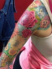 多款美女漂亮的花臂纹身图案欣赏