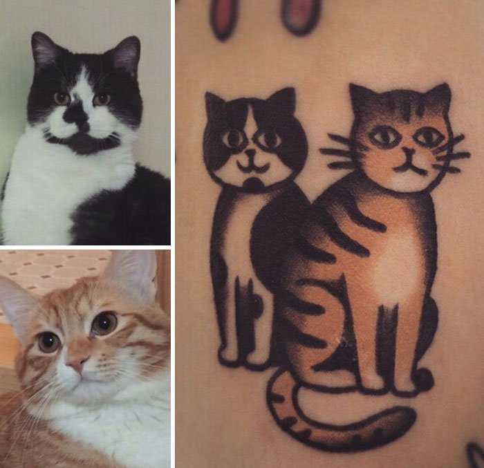 点击大图看下一张：看起来如此可爱的宠物纹身图案