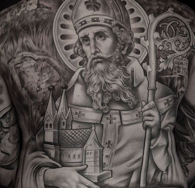 点击大图看下一张：泰国佛教纹身宗教纹身神话人物肖像纹身图案