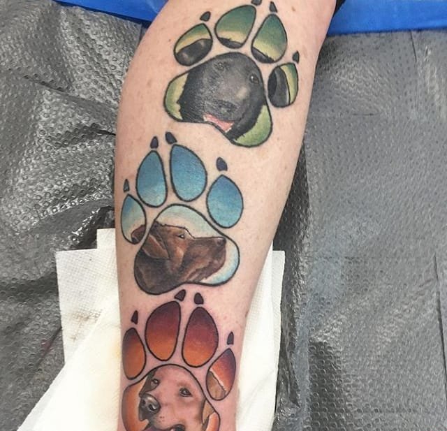 点击大图看下一张：9款可爱的拉布拉多犬宠物狗纹身小动物纹身图案