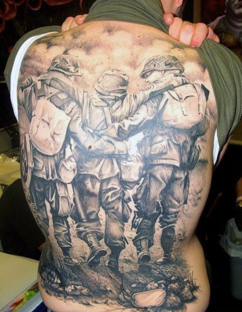 点击大图看下一张:24款男性霸气的满背大面积纹身图案欣赏