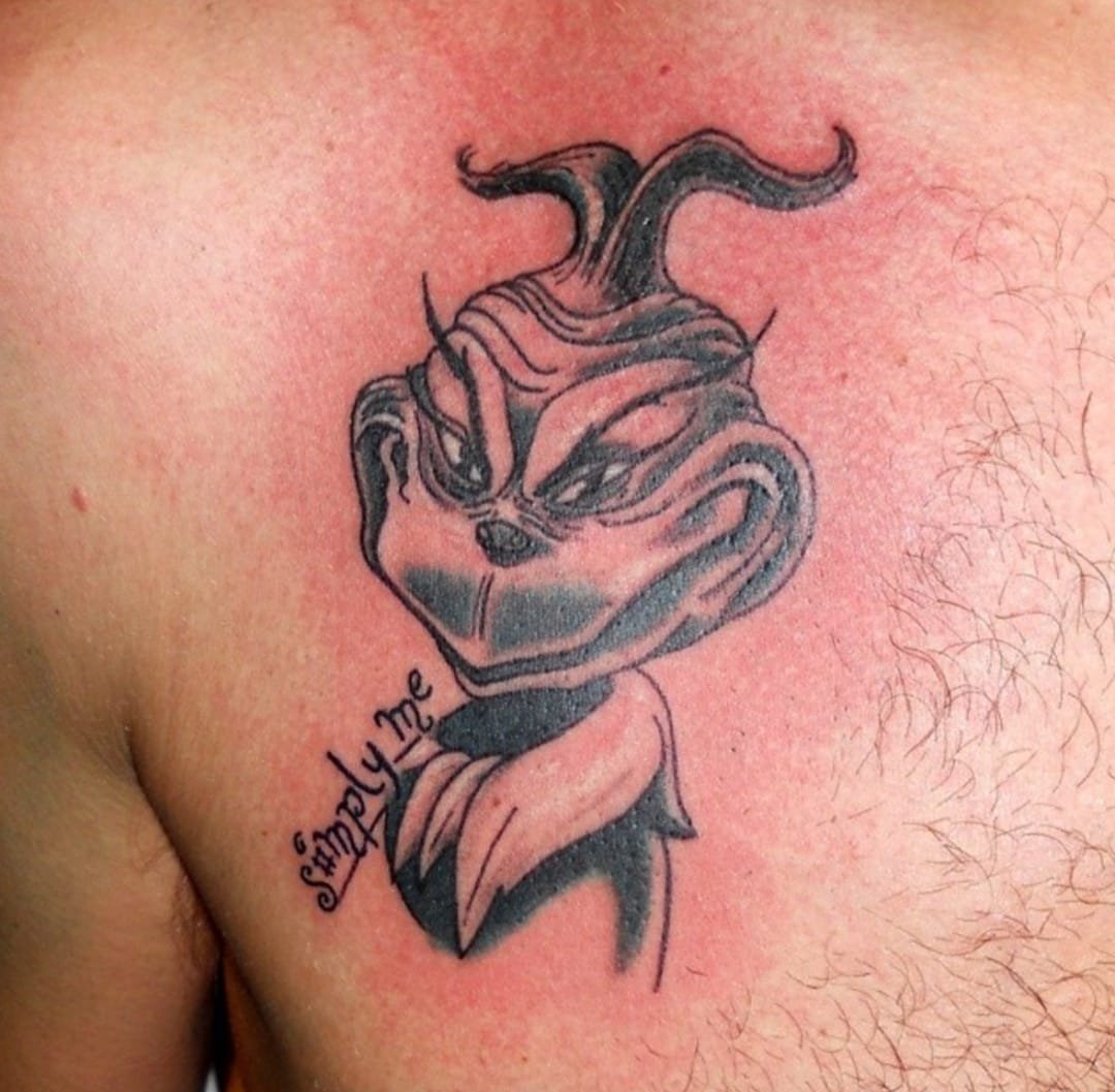 点击大图看下一张:搞笑卡通纹身彩色线条鬼精灵电影里的纹身图案