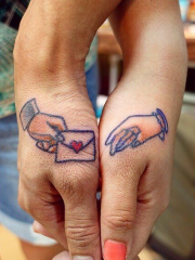 情侣手腕定情信物纹身图案