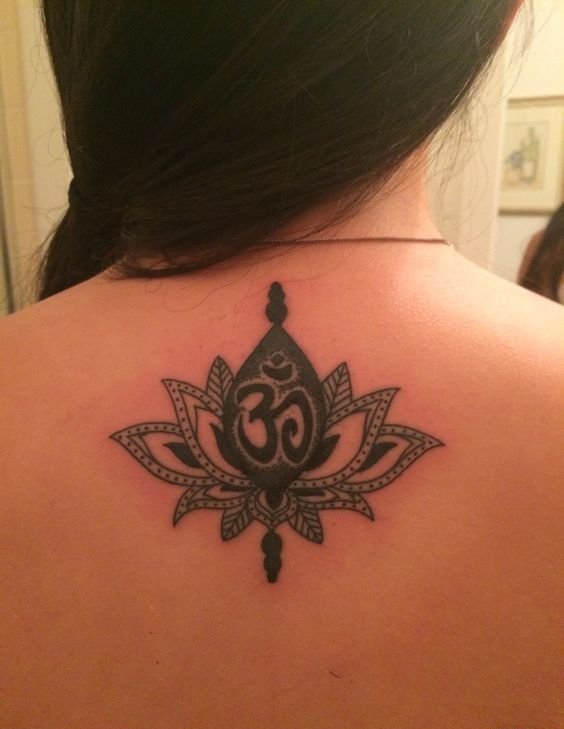 点击大图看下一张：黑色的个性的酷酷的梵文纹身式样图腾纹身图案