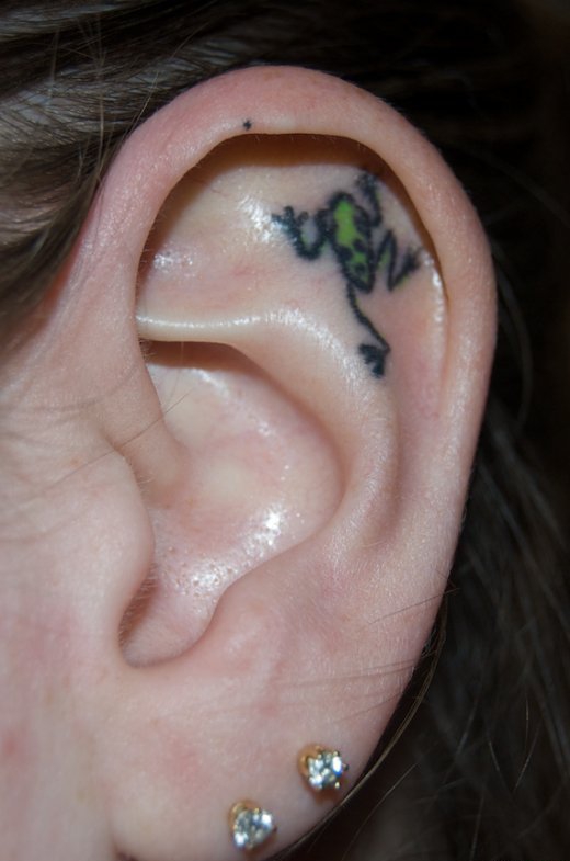 点击大图看下一张：很喜欢的可爱女生纹身图卡通青蛙小动物纹身图案