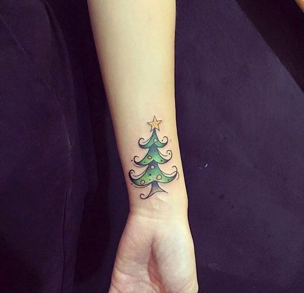 点击大图看下一张:各种漂亮的圣诞树和圣诞老人纹身图案