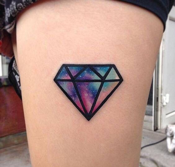 点击大图看下一张:纹身男女都会喜欢的漂亮的钻石纹身图案