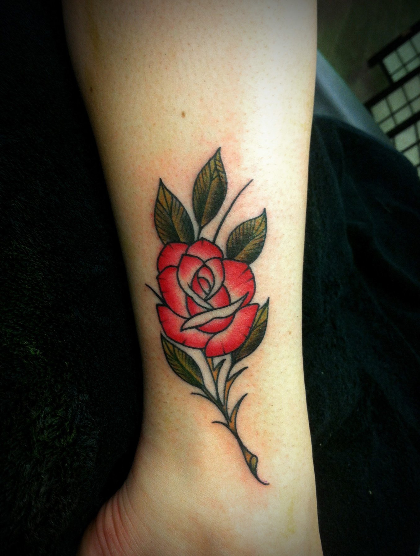 点击大图看下一张：一组微小的美丽的玫瑰花纹身图案欣赏