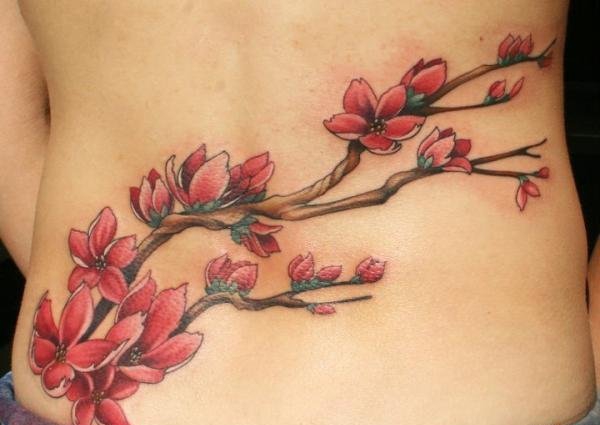 点击大图看下一张:女生中国风梅花纹身小花朵植物颜料纹身图案
