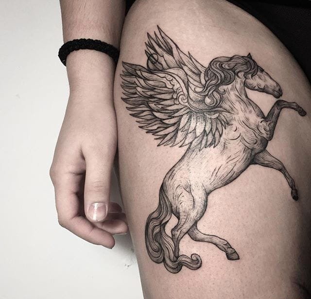 点击大图看下一张:一组个性的纹身黑白灰风格点刺纹身图案