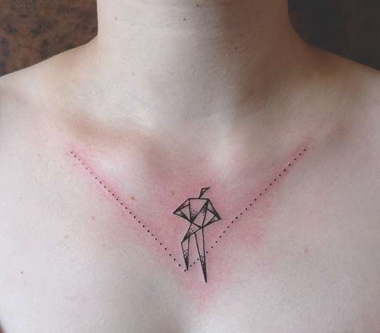 点击大图看下一张:黑白简约线条几何元素纹身图案