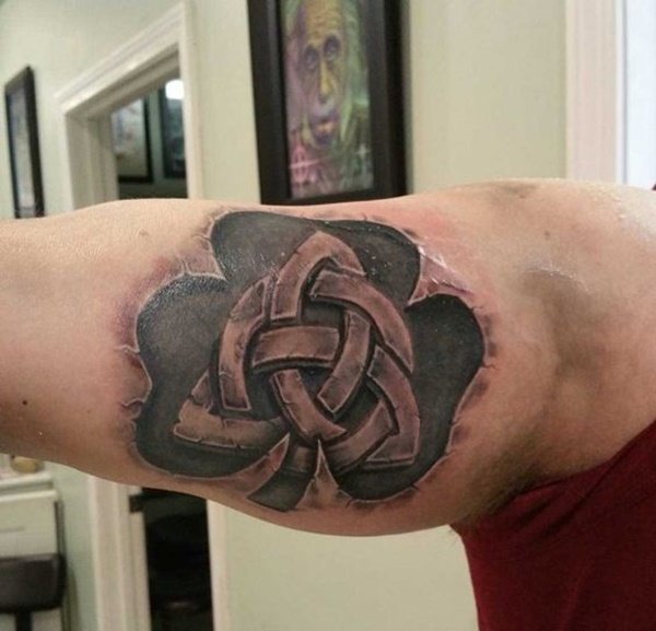 点击大图看下一张:酷酷的纹身黑白灰风格点刺纹身图案