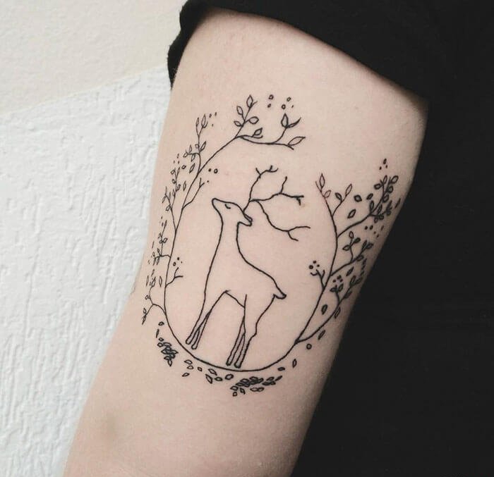点击大图看下一张：男女都喜爱的可爱小动物纹身图案