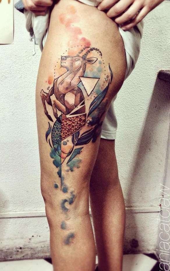 点击大图看下一张:男女都喜爱的可爱小动物纹身图案