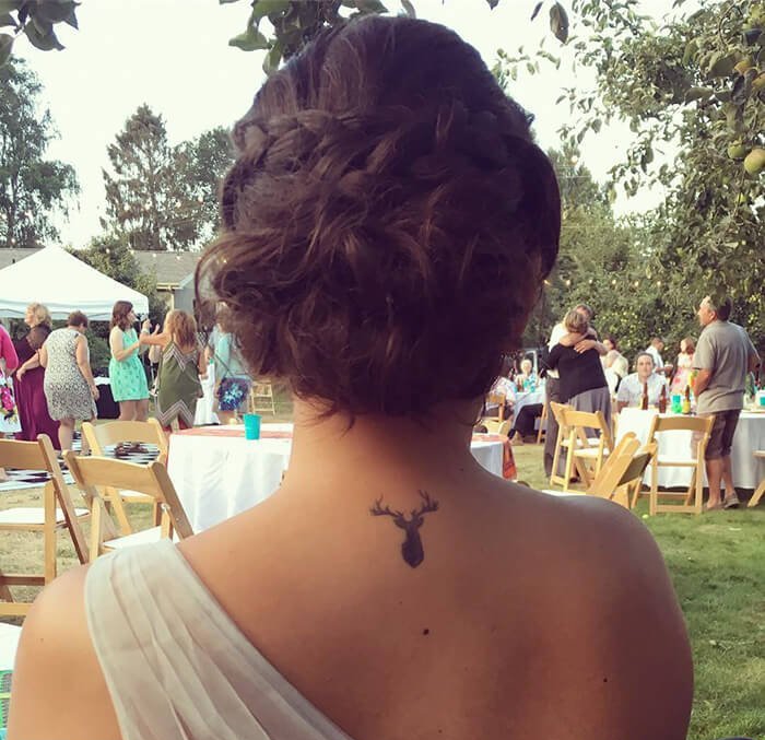 点击大图看下一张:男女都喜爱的可爱小动物纹身图案