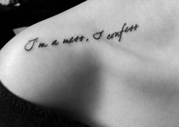 点击大图看下一张：男女肩部个性纹身多款简洁纹身图案