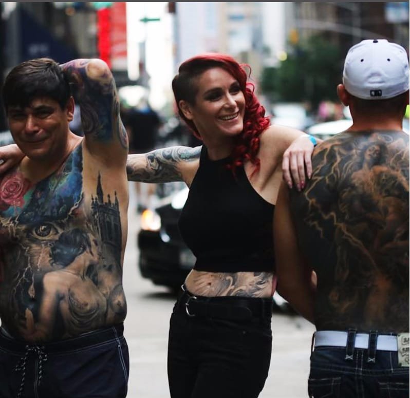 点击大图看下一张：一组彩绘纹身技巧多元化个性纹身图案