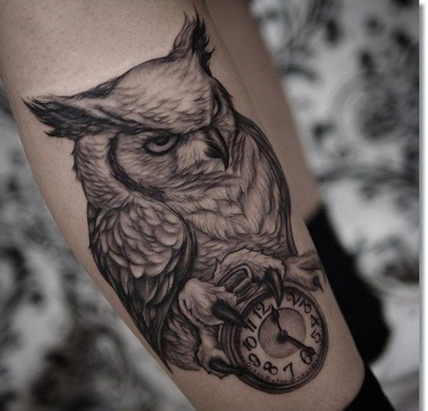 点击大图看下一张:一组多元化纹身圆形古董怀表纹身图案