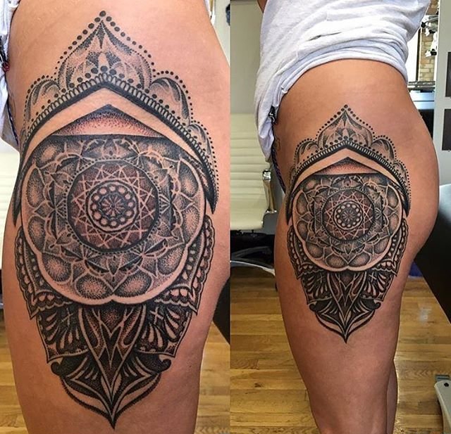 点击大图看下一张：一组男女都喜爱的点刺纹身超个性纹身图案