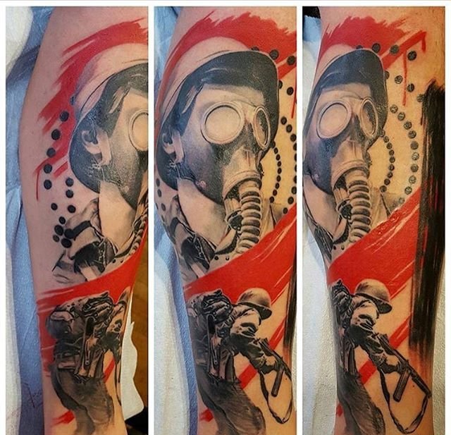 点击大图看下一张：一组男女都喜爱的点刺纹身超个性纹身图案