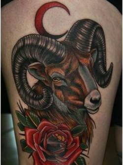 点击大图看下一张：一组多元化个性星座白羊座纹身图腾的图案