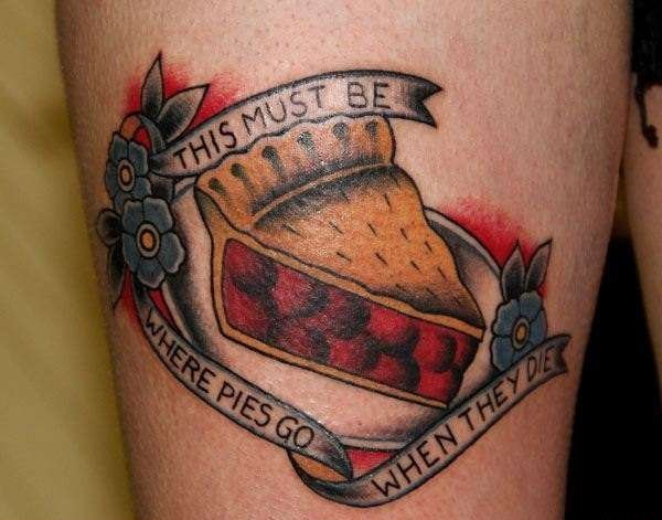 点击大图看下一张:一组简单写实的美味食物纹身图案