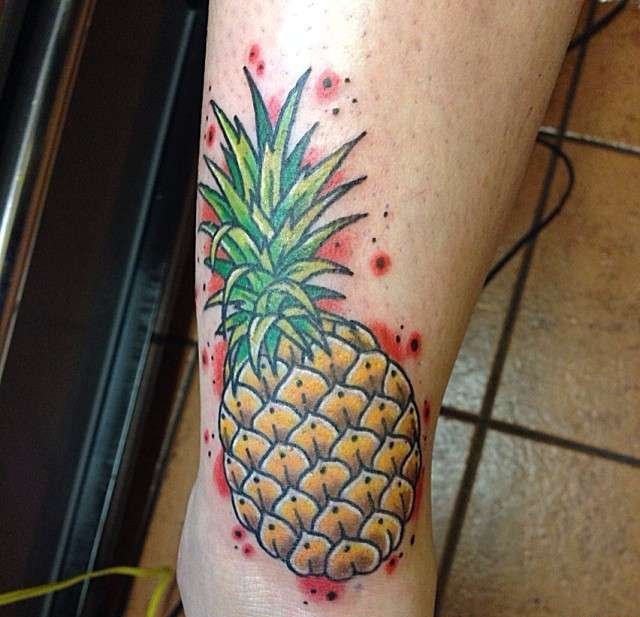 点击大图看下一张:一组简单写实的美味食物纹身图案