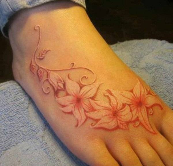 点击大图看下一张:一组女生喜爱的超美的白色隐形纹身图案