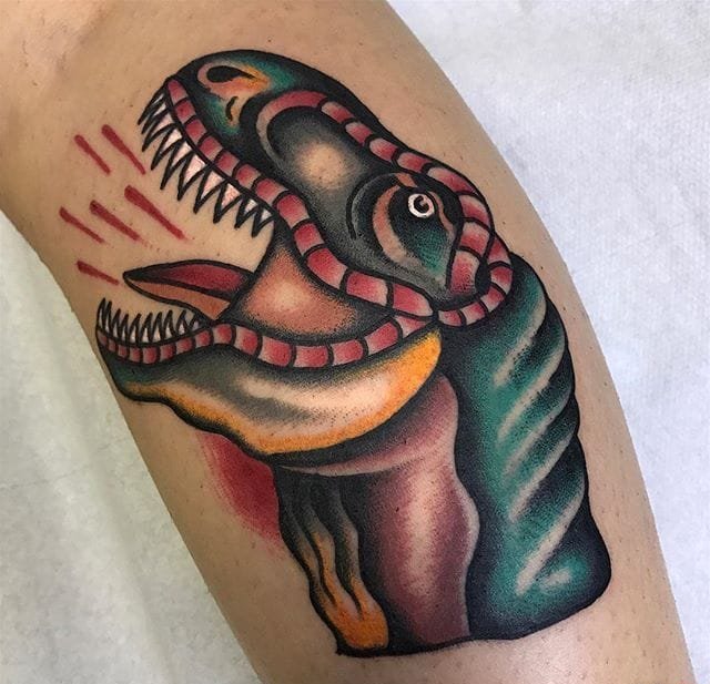 点击大图看下一张:一组充满野心的彩色渐变纹身点刺技巧纹身图案