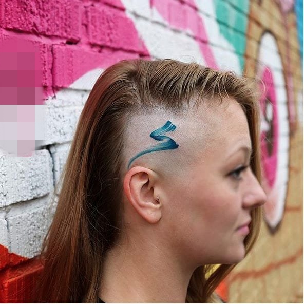 点击大图看下一张：13款艺术彩绘技巧抽象线条女生小清新纹身图案